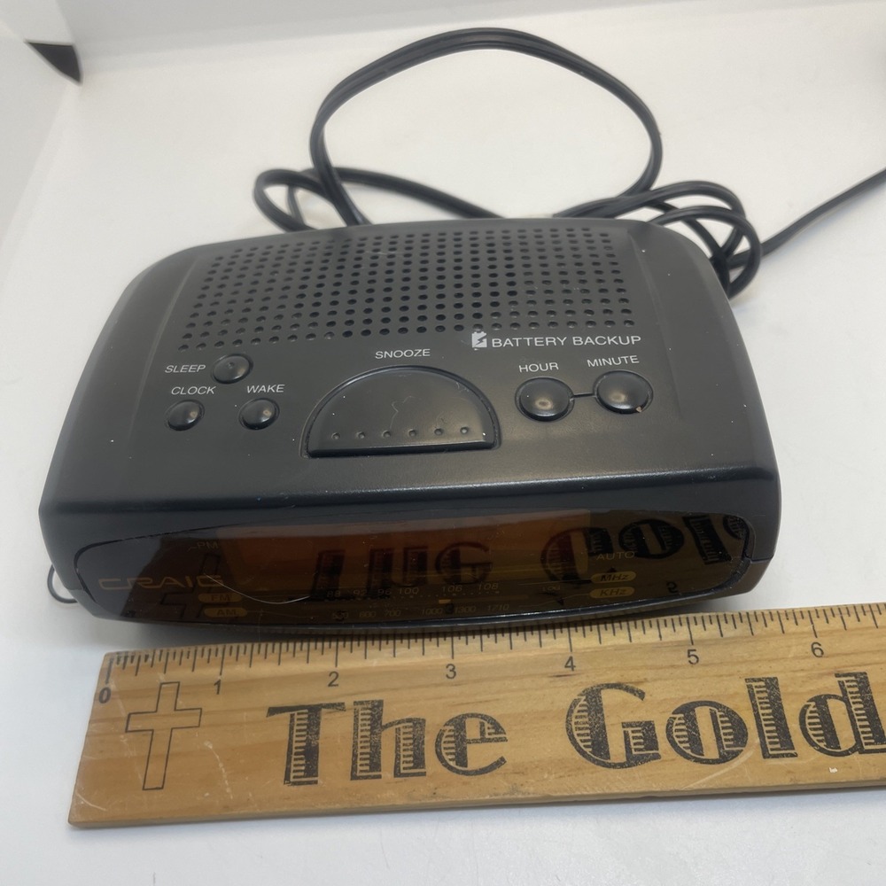 Craig FM RADIO ALARM CLOCK Model NO:-CCR45314 Tested - Picture 14 of 15